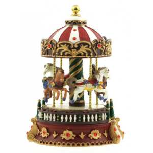 Karussell mit roten Glitzersteinen
